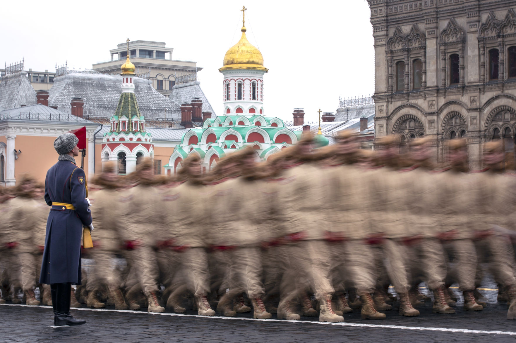 APTOPIX Russia WWII Historical Parade Rehearsal